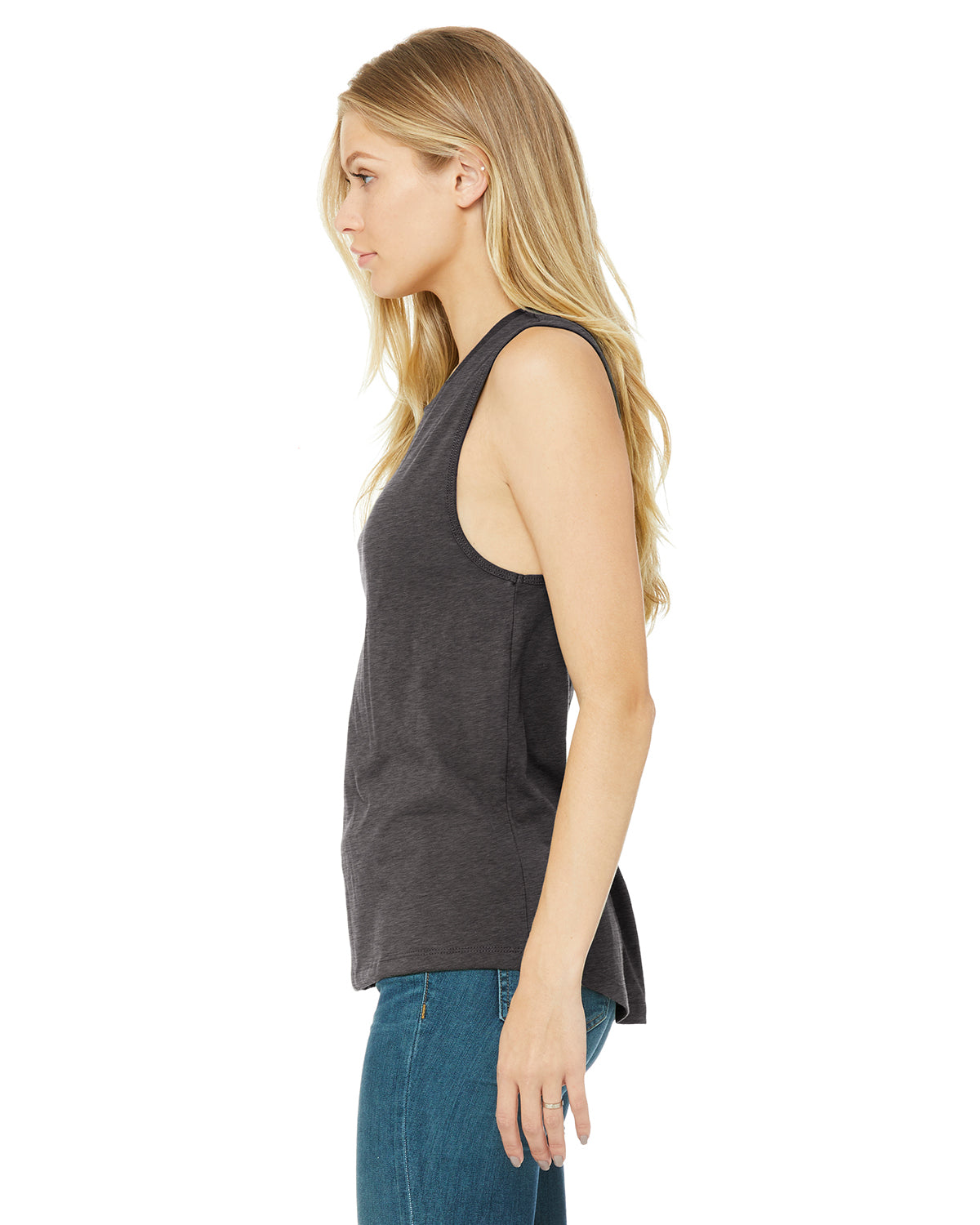 Women's Jersey Muscle Tank - Heather Dark Gray