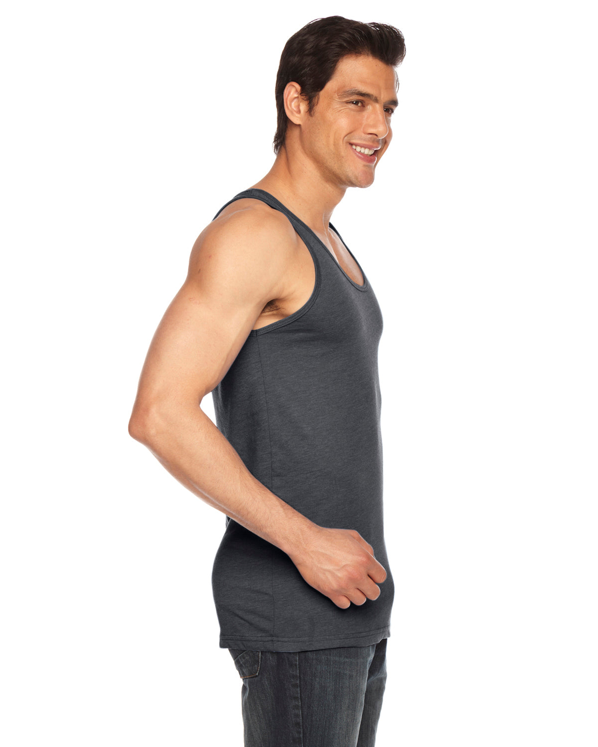 Unisex Poly-Cotton Tank - Asphalt