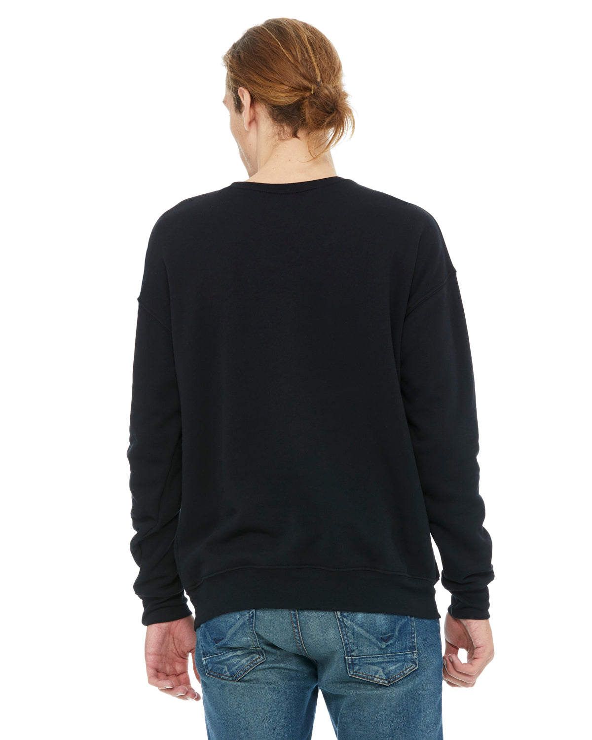 Unisex Drop Shoulder Fleece - Black