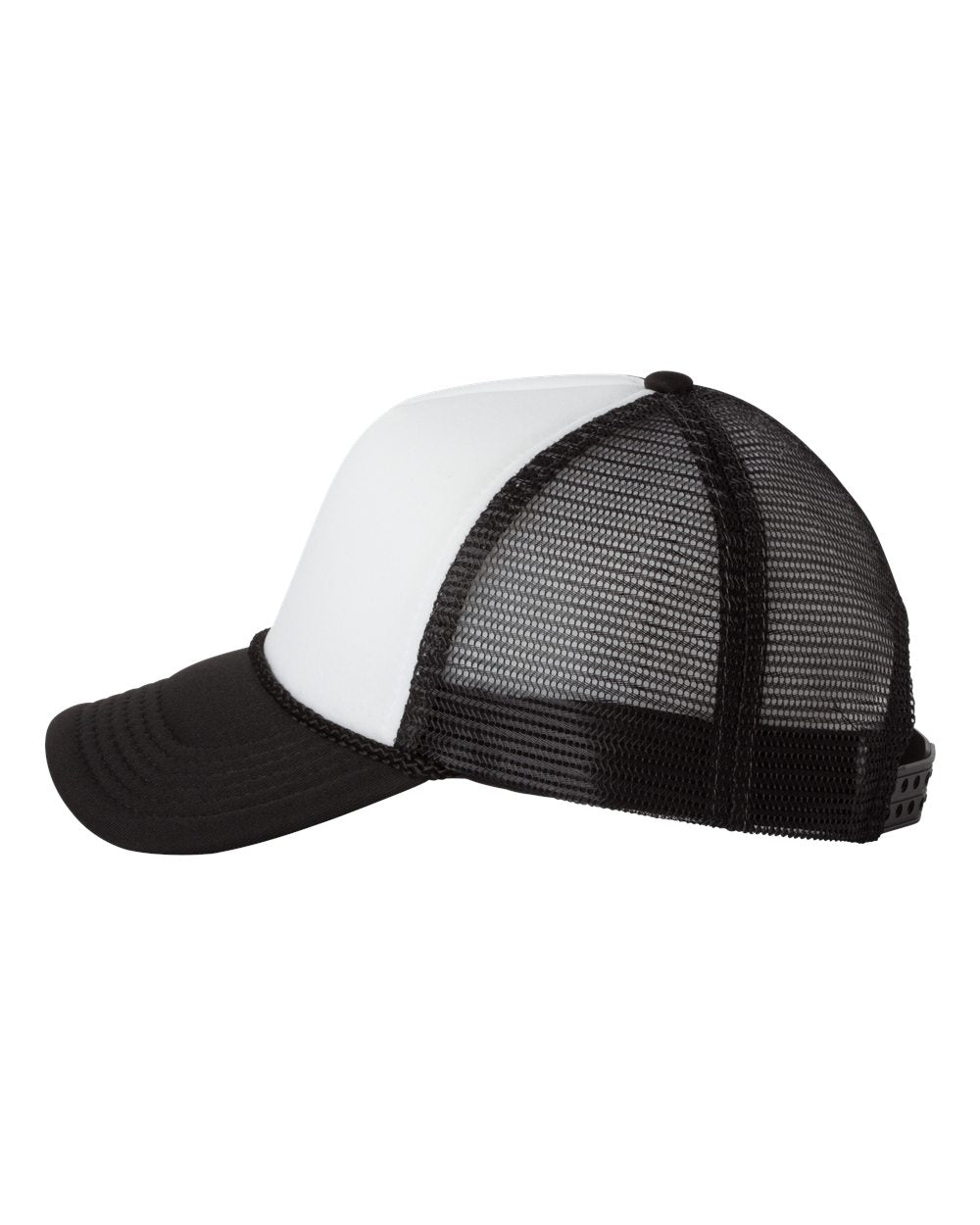 Foam Mesh-Back Trucker Cap - White / Black