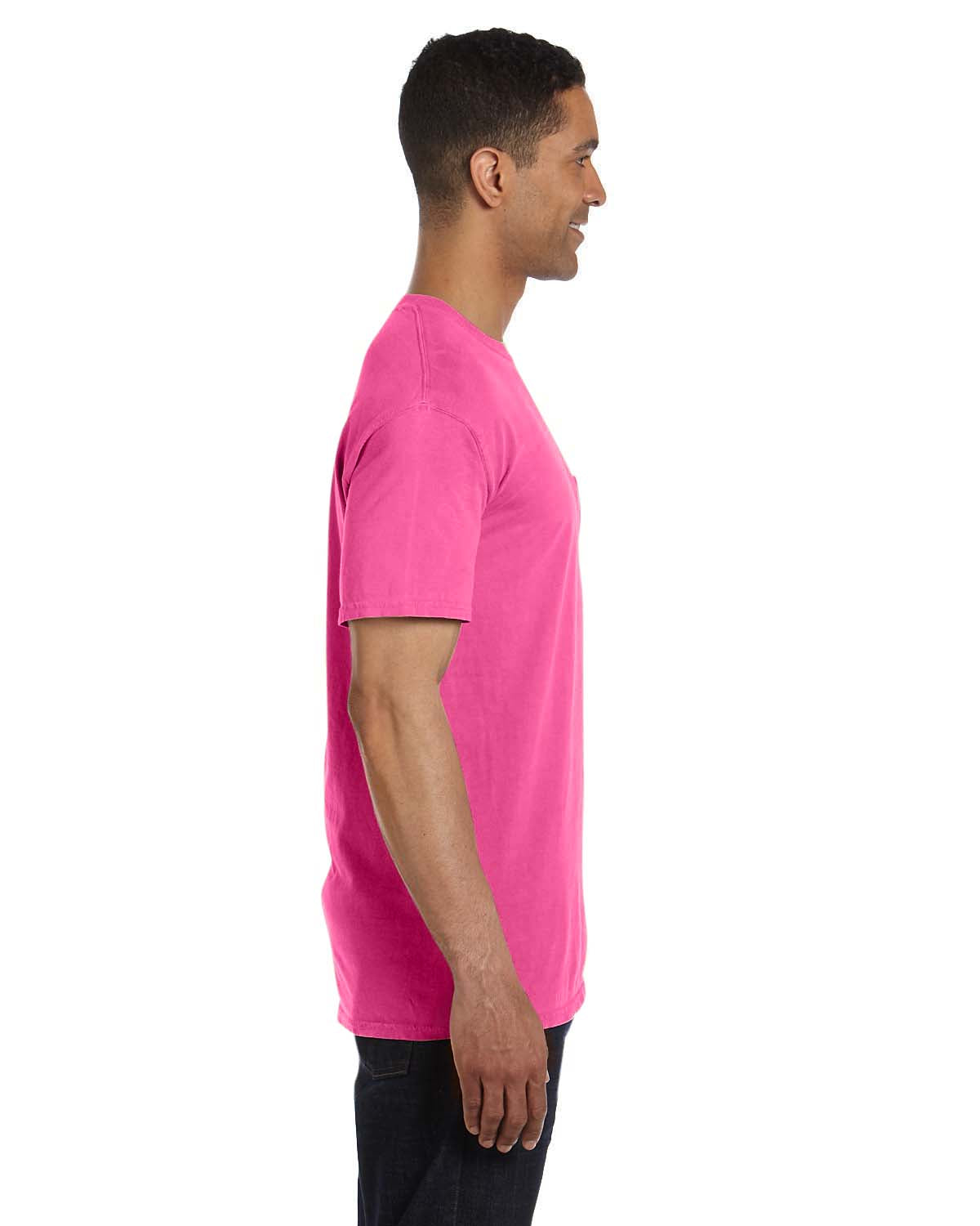 Unisex Heavyweight RS Pocket T-Shirt - Raspberry