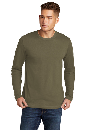 Men's Cotton Long-Sleeve Crew - Military Green