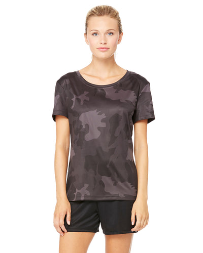 Women's Performance Short-Sleeve T-Shirt - Black Laser Camo