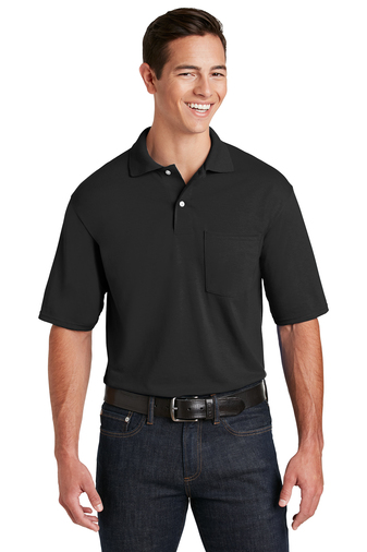 Unisex SpotShield��� Pocket Jersey Polo - Black