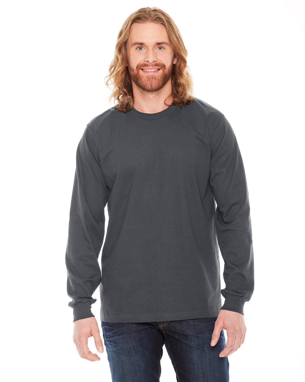 Unisex Fine Jersey Long-Sleeve T-Shirt - Asphalt