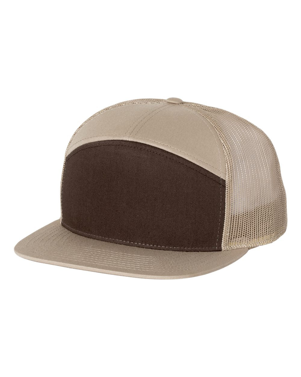 Seven-Panel Trucker Cap - Brown / Khaki
