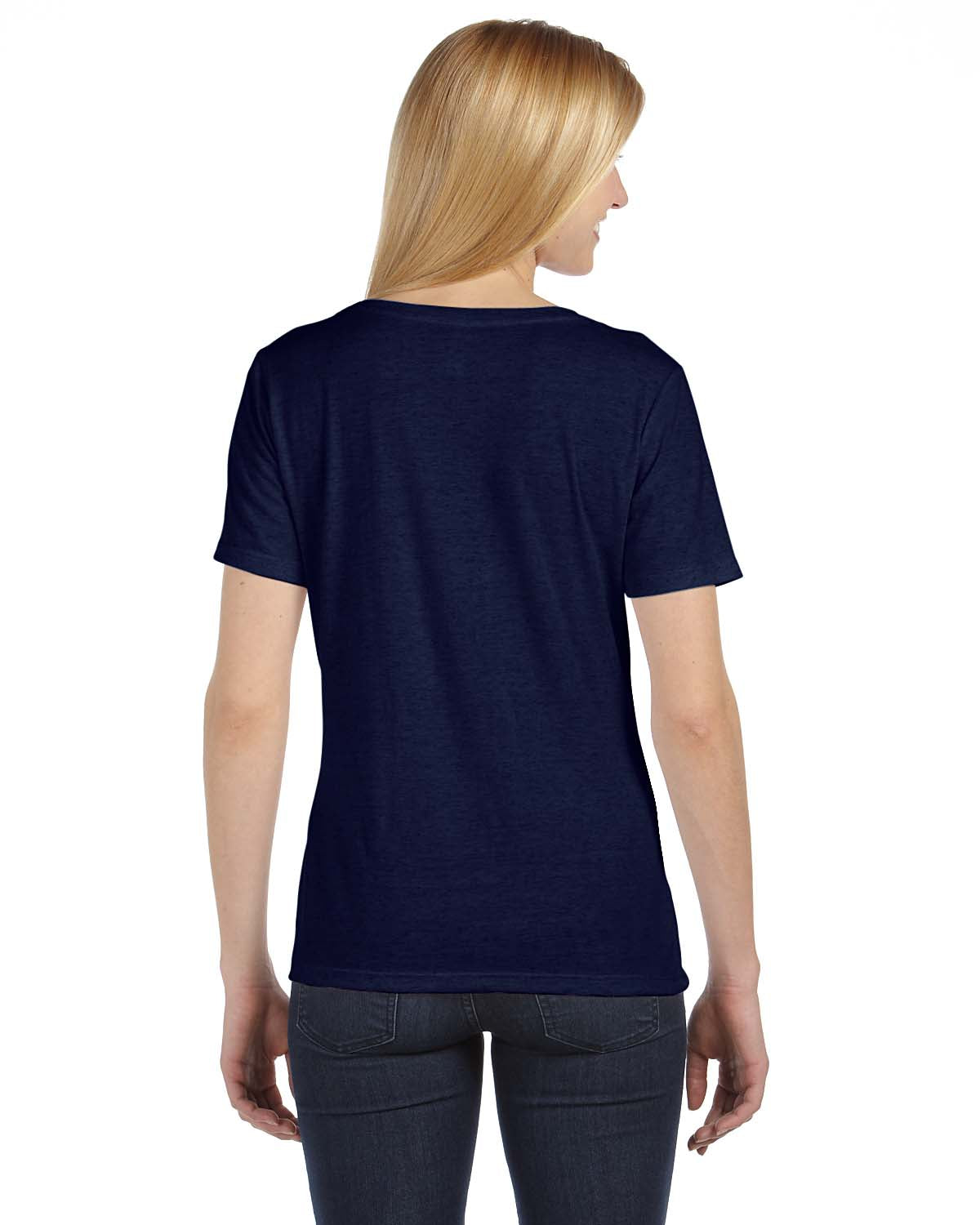 Missy Short-Sleeve Scoop Neck T-Shirt - Navy