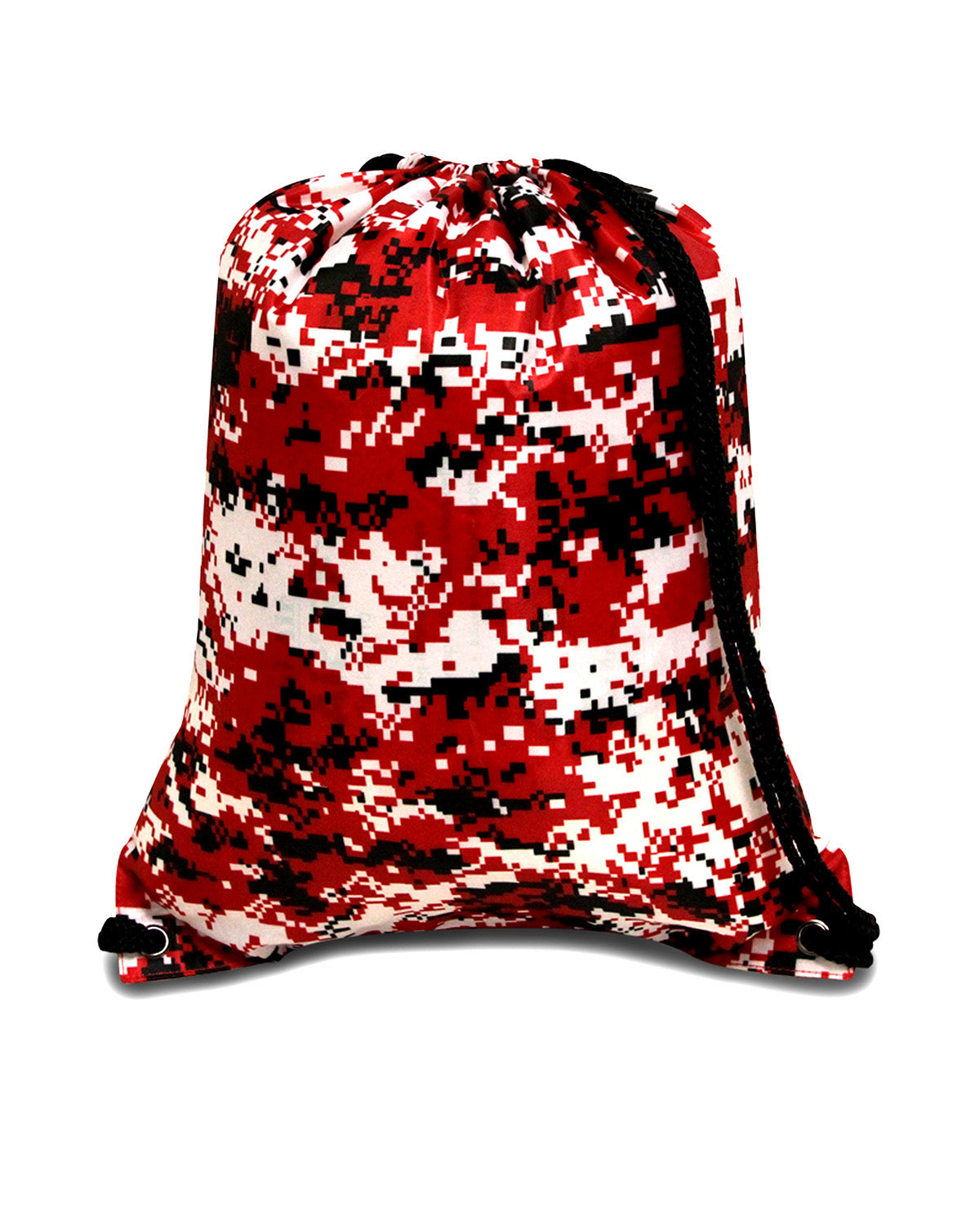 Boston Drawstring Backpack - Digital Camo Red