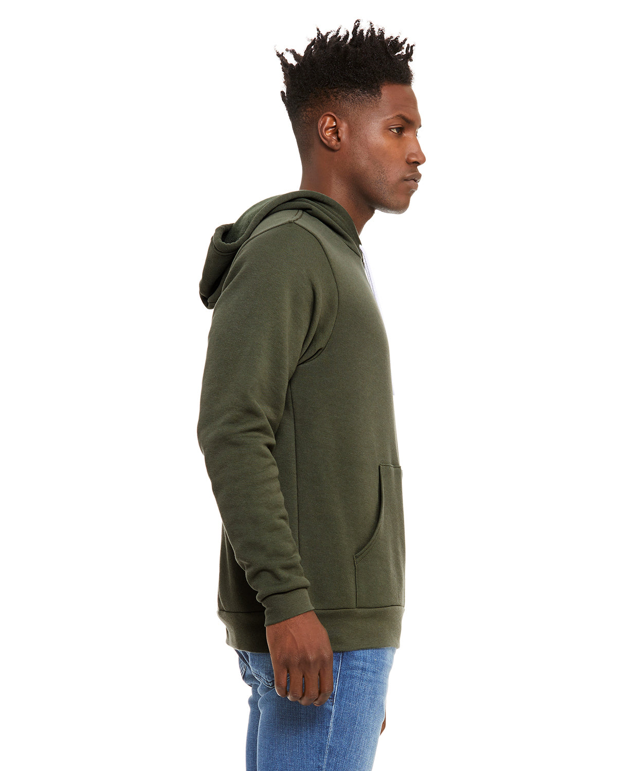 Unisex Sponge Fleece Pullover Hoodie - Military Green