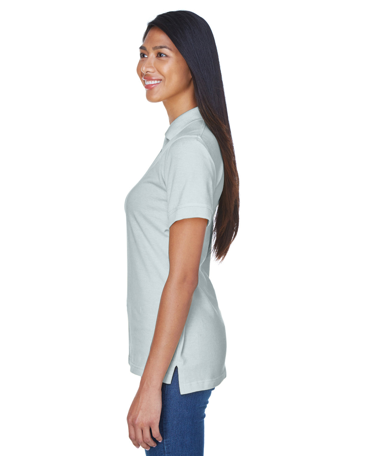 Women's Classic Piqué Polo - Silver