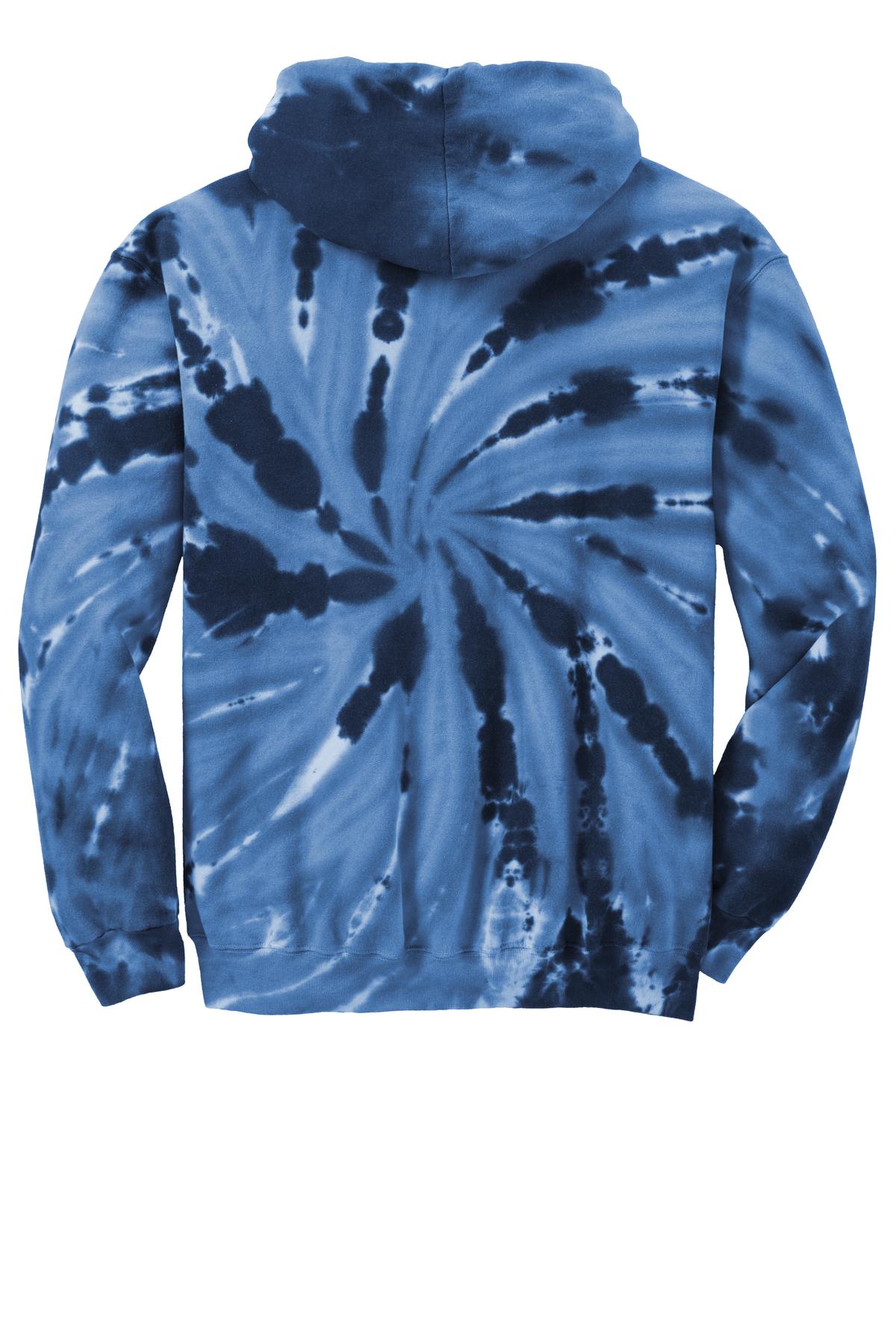 Unisex Tie-Dye Pullover Hoodie - Navy