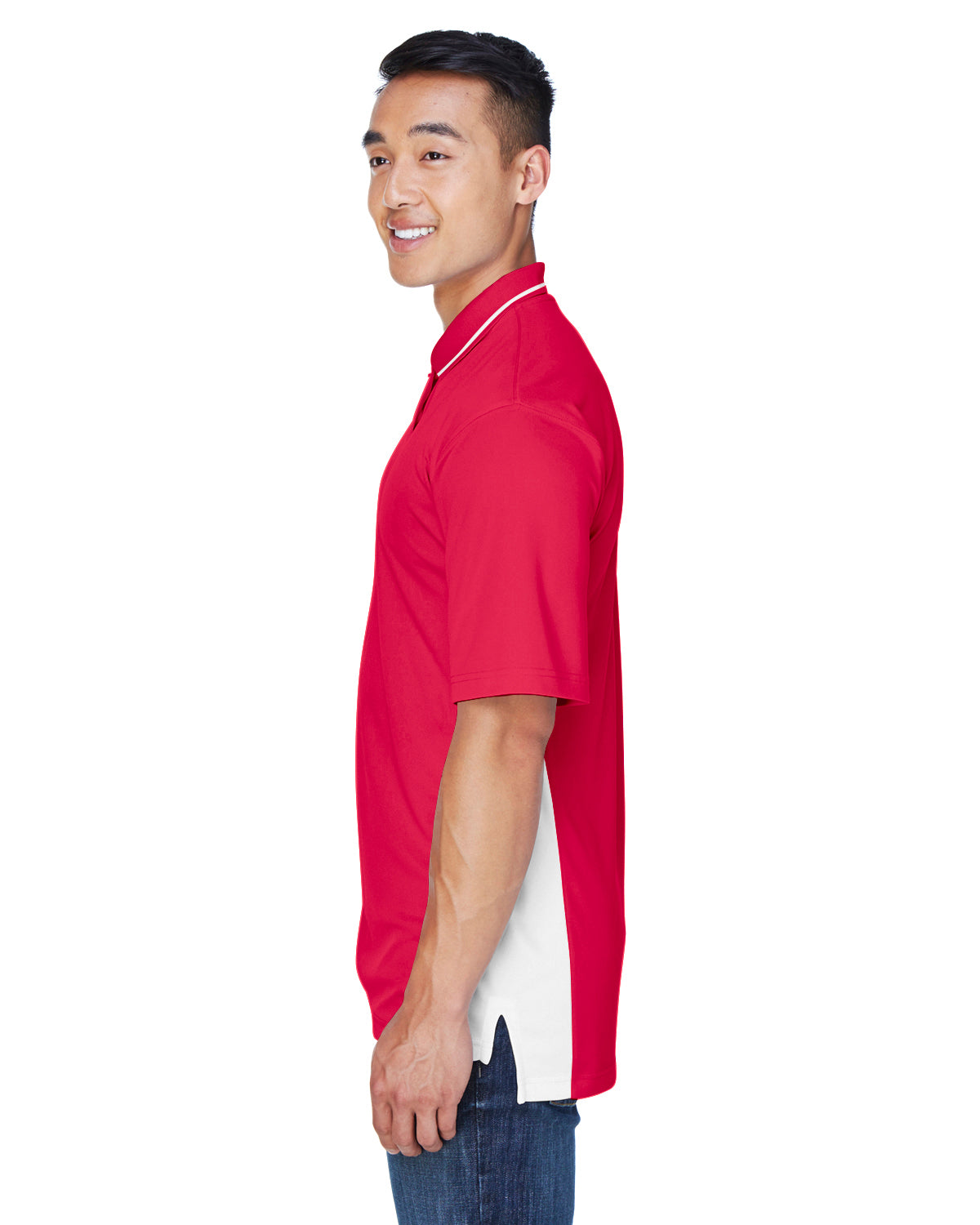 Men's Cool & Dry Sport Two-Tone Polo - Red / White