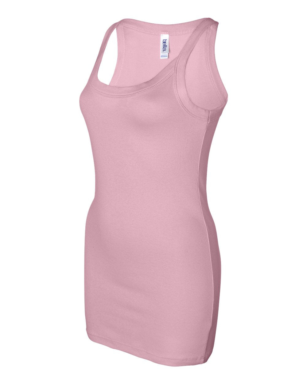 Women's Sheer Mini Rib Thin Strap Tank - Pink