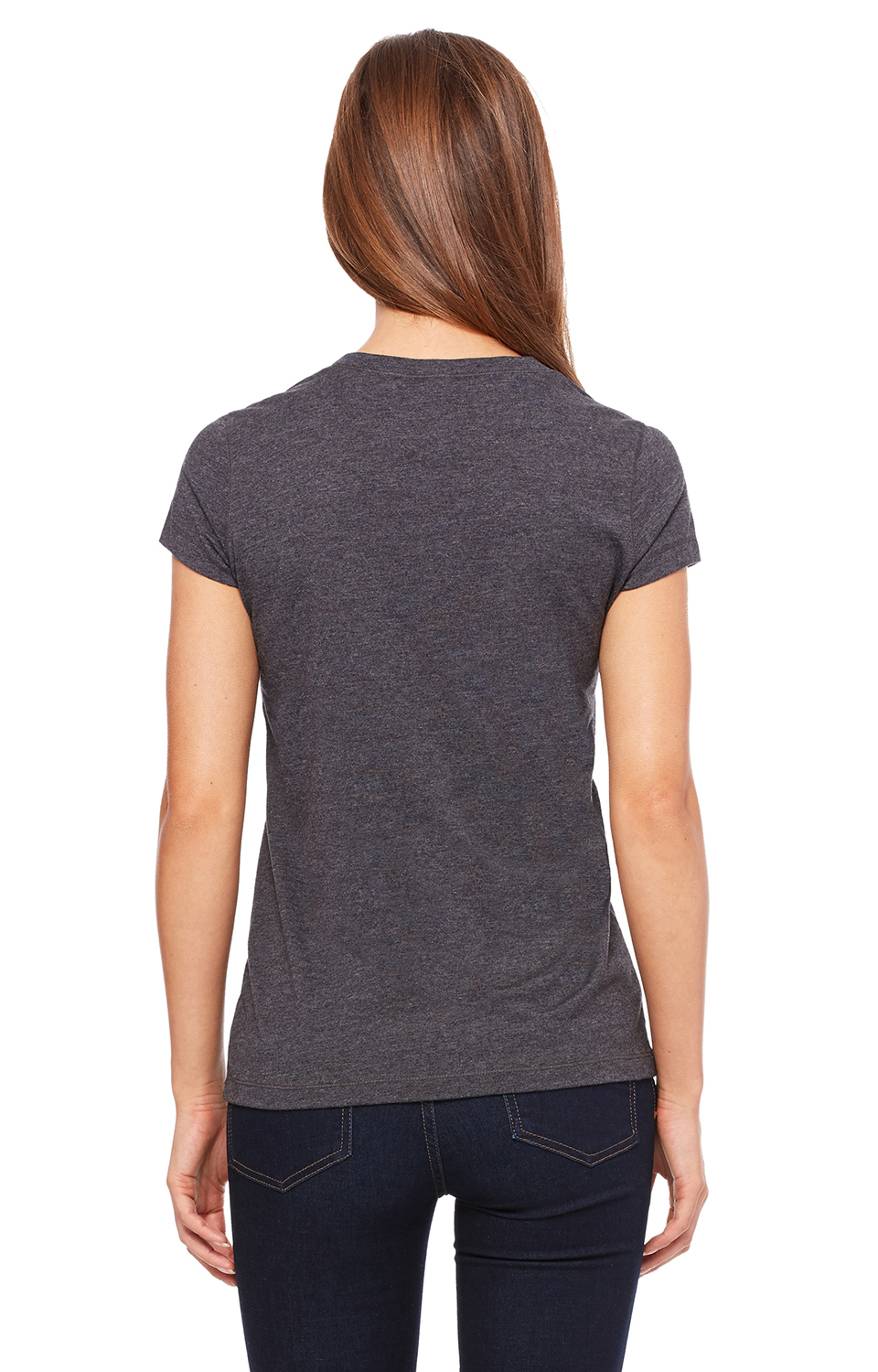 Women's Jersey Short-Sleeve V-Neck T-Shirt - Heather Dark Gray