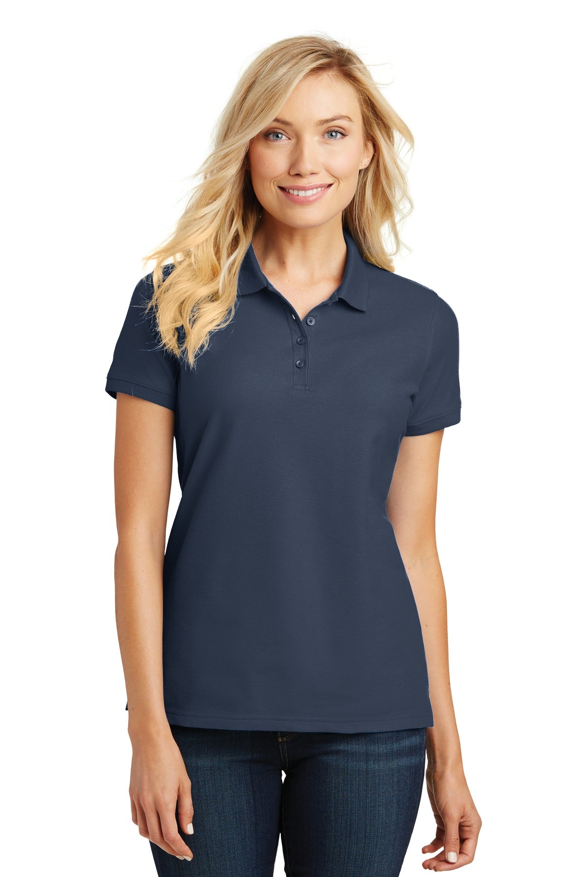 Women's Core Classic Pique Polo - River Blue Navy