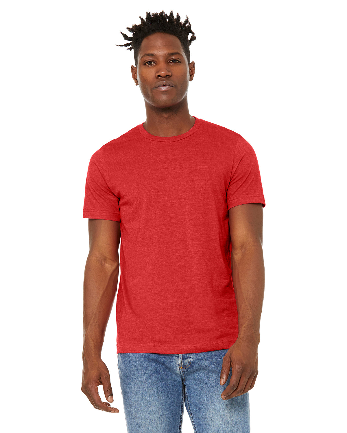 Unisex Sueded T-Shirt - Heather Red