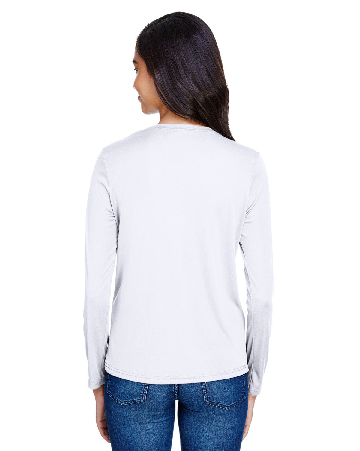 Women's Long Sleeve Cooling Performance Crew Shirt - White