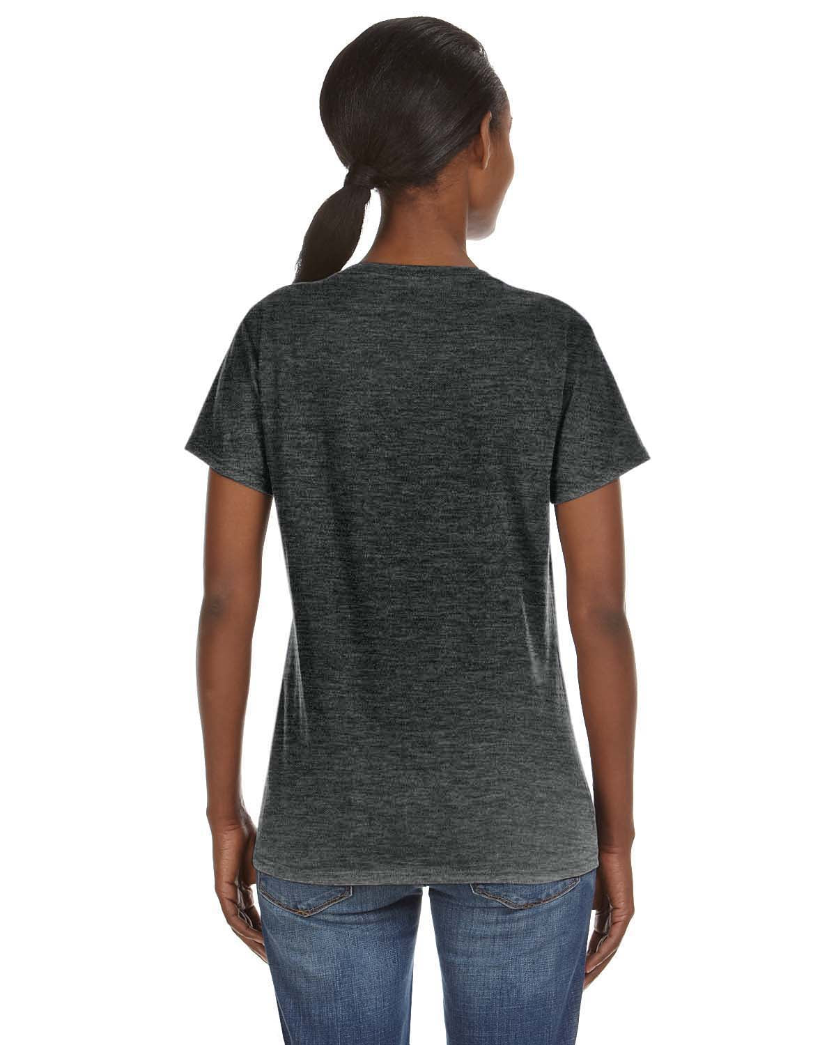 Women's Lightweight V-Neck T-Shirt - Heather Dark Gray