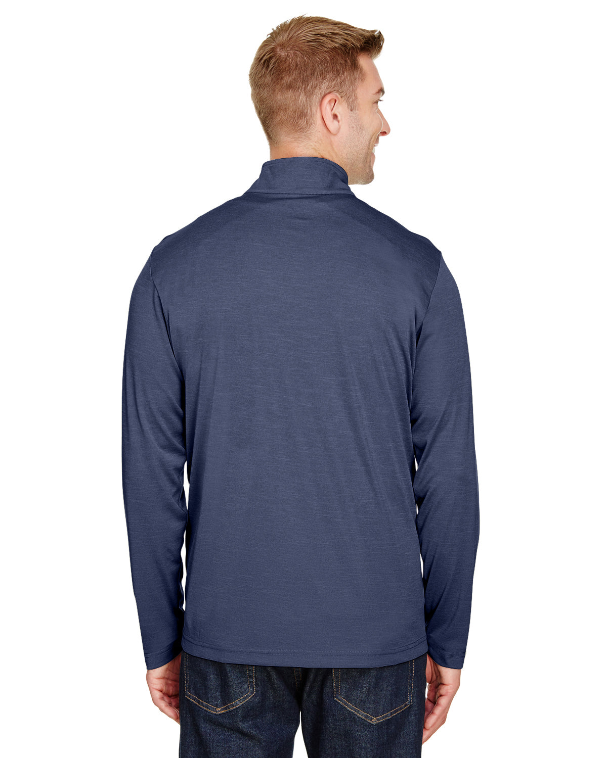 Men's Zone Sonic Heather Performance Quarter-Zip - Sport Dark Navy Heather