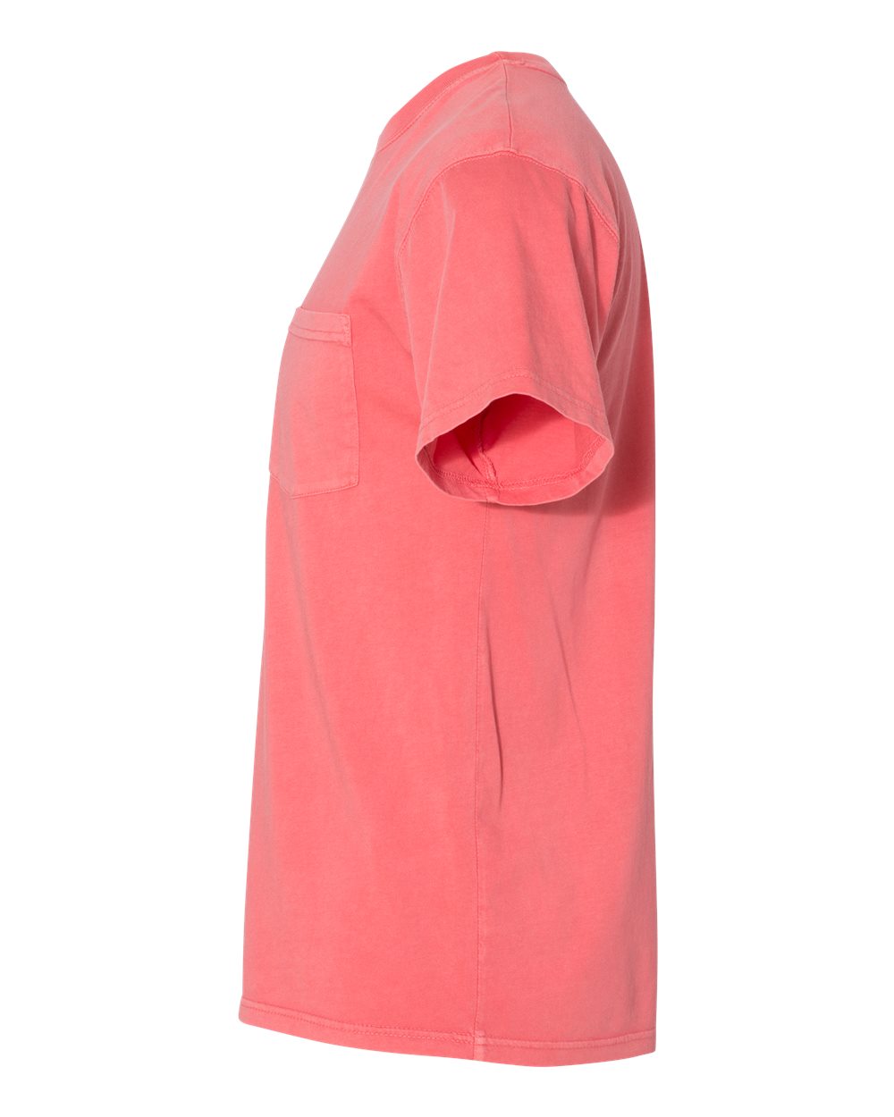 Unisex Inspired Dye Crew with Pocket - Guava