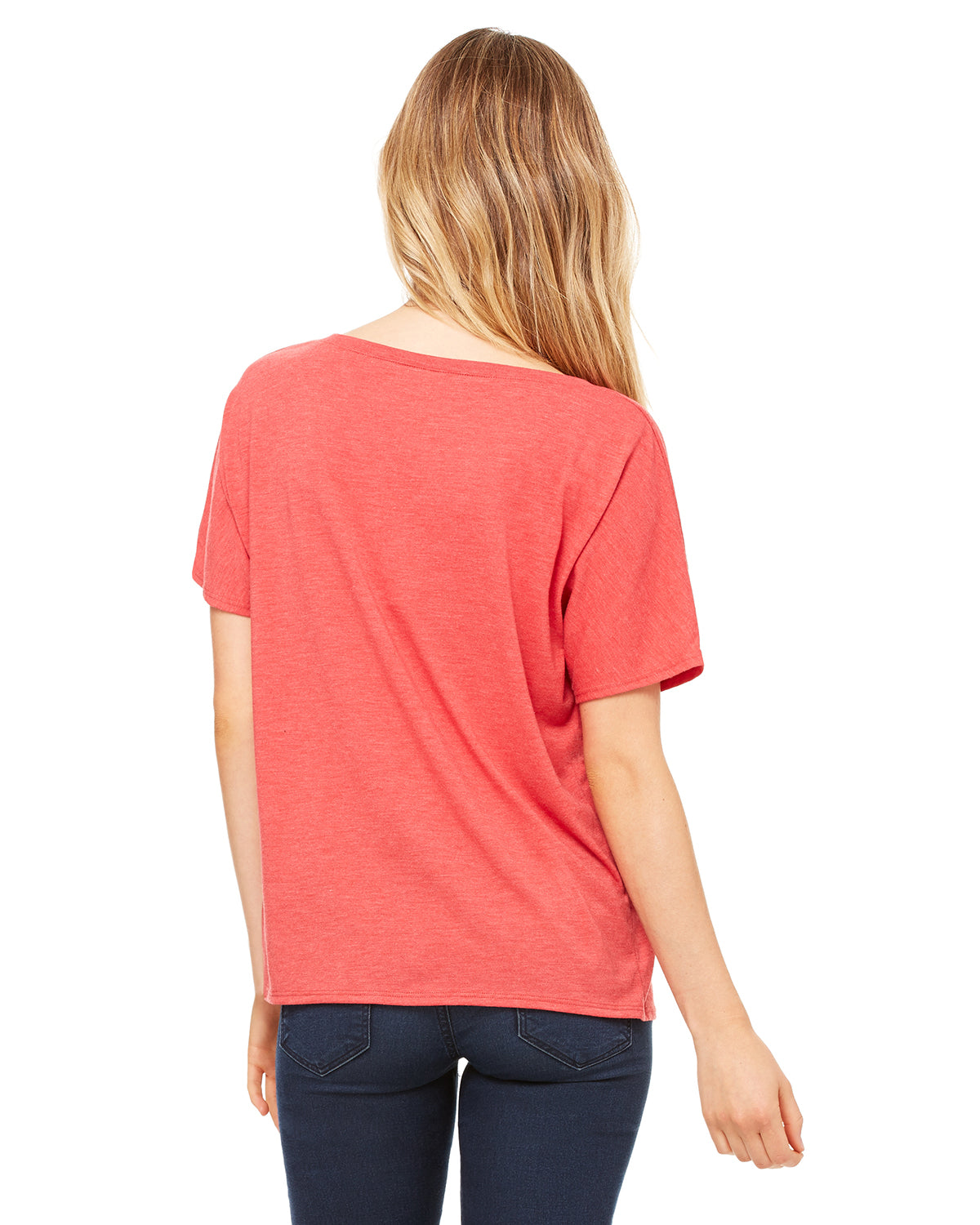 Women's Slouchy V-Neck T-Shirt - Red Triblend