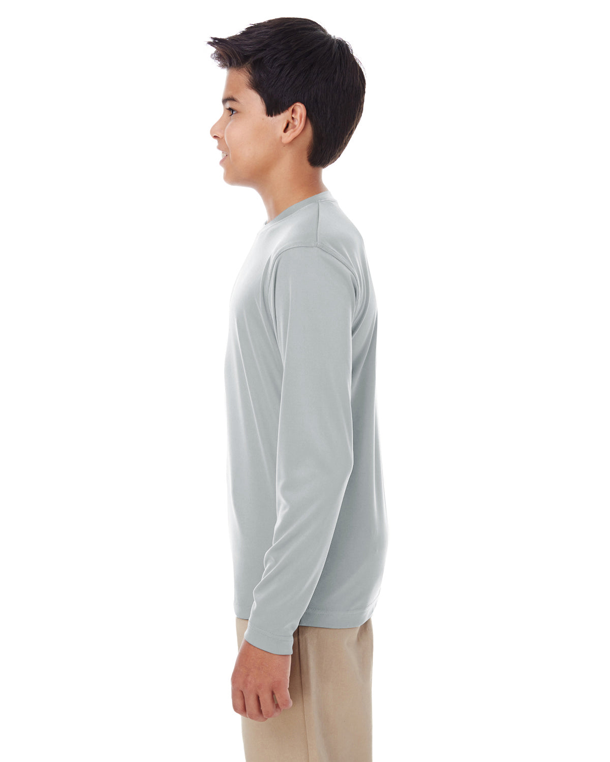 Youth Cool & Dry Performance Long-Sleeve Top - Gray