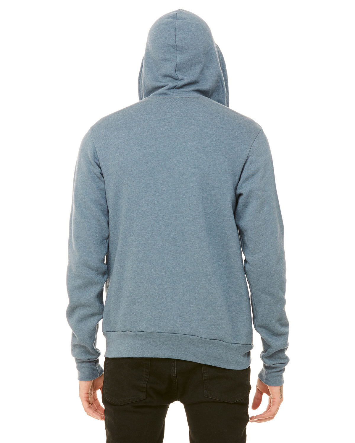 Unisex Poly-Cotton Sponge Fleece Full-Zip Hoodie - Heather Slate
