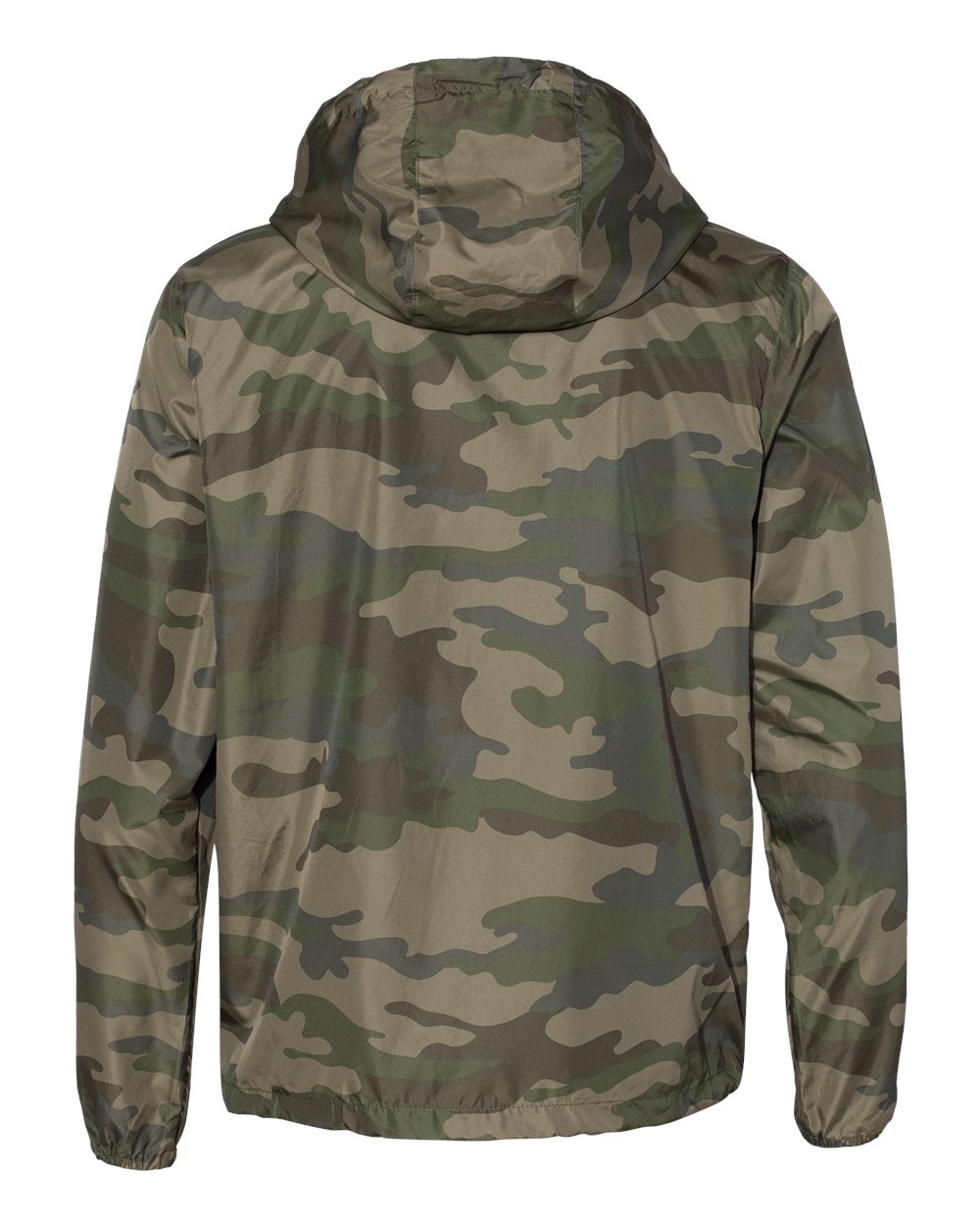 Unisex Water-Resistant Lightweight Windbreaker - Forest Camo