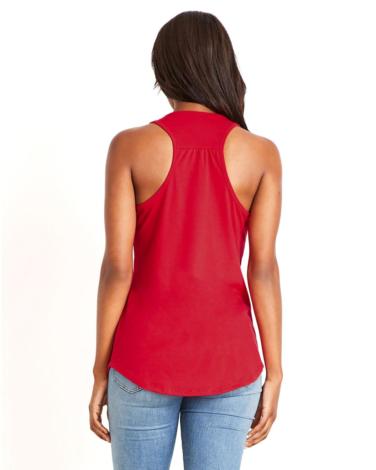 Women's Gathered Racerback Tank - Red