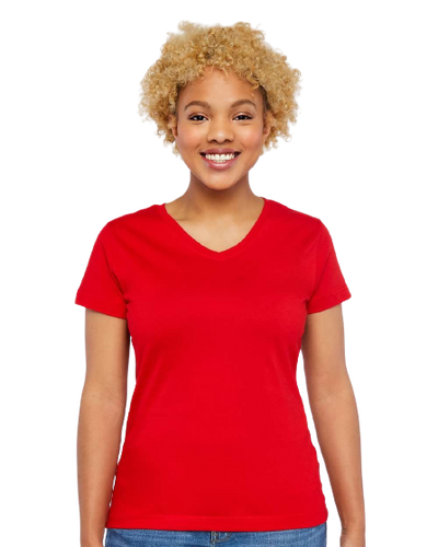 Women's Premium Jersey V-Neck T-Shirt - Red
