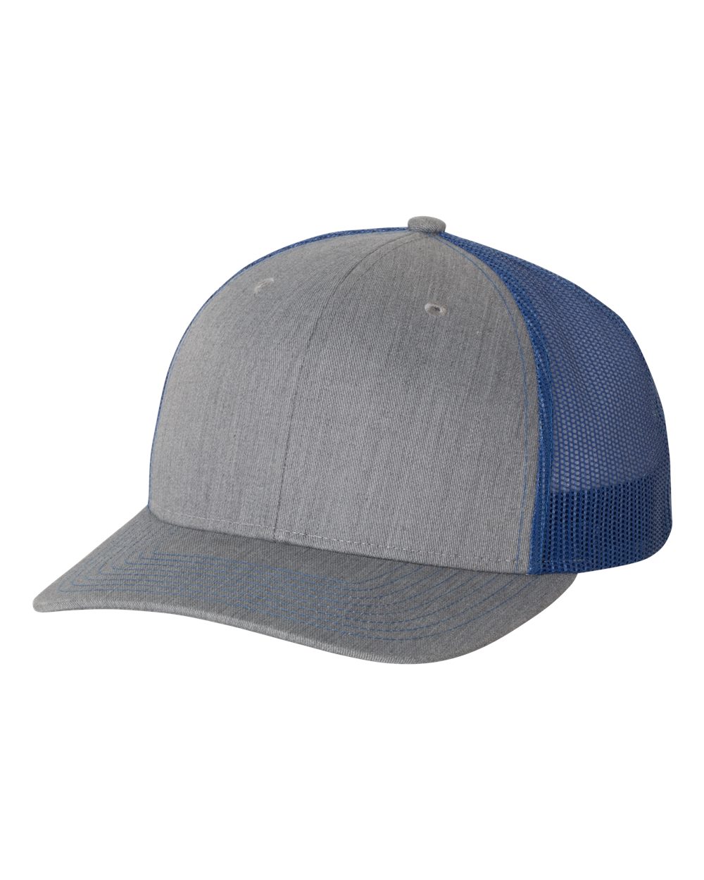 Snapback Trucker Cap - Heather Gray / Royal