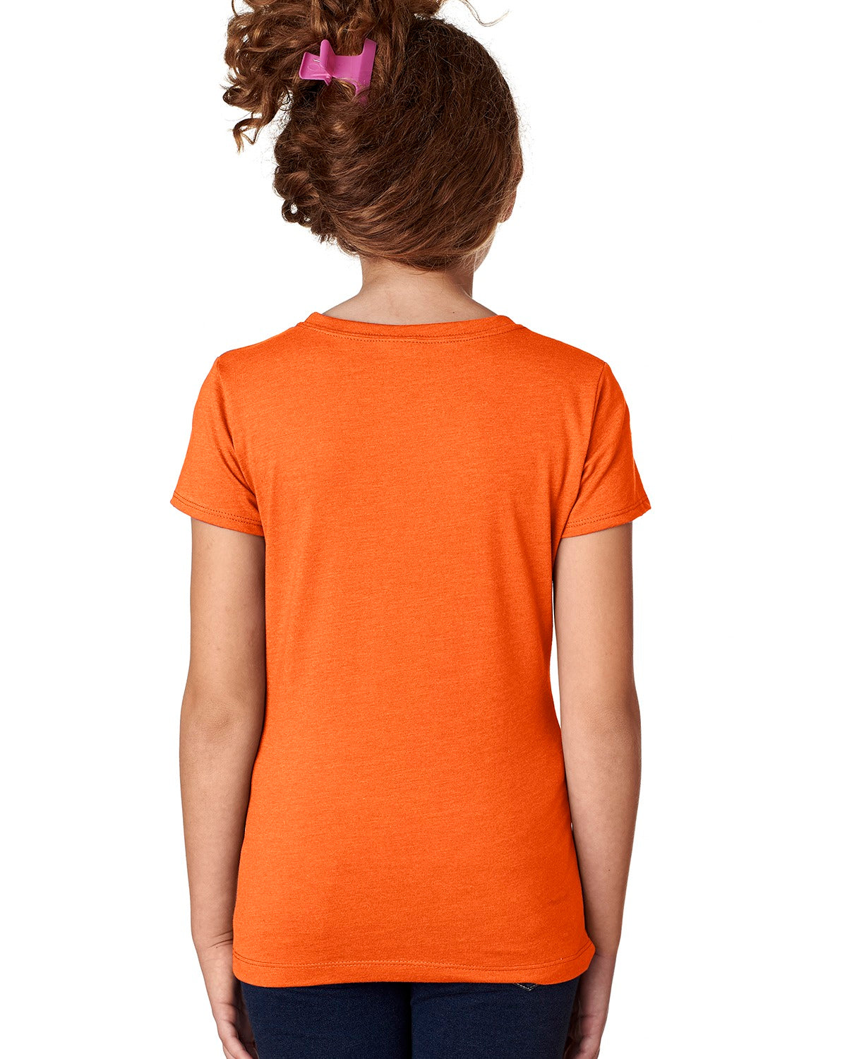Girl's Youth Princess CVC T-Shirt - Orange