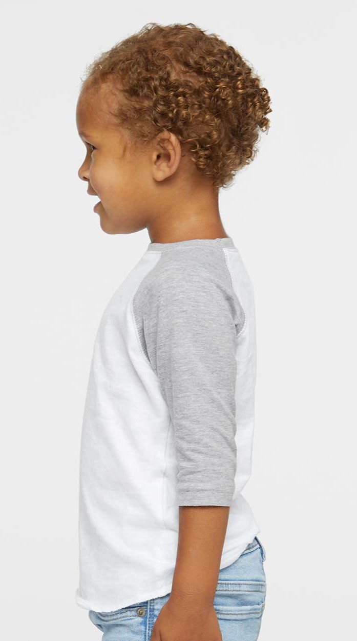 Toddler Baseball T-Shirt - White / Vintage Heather