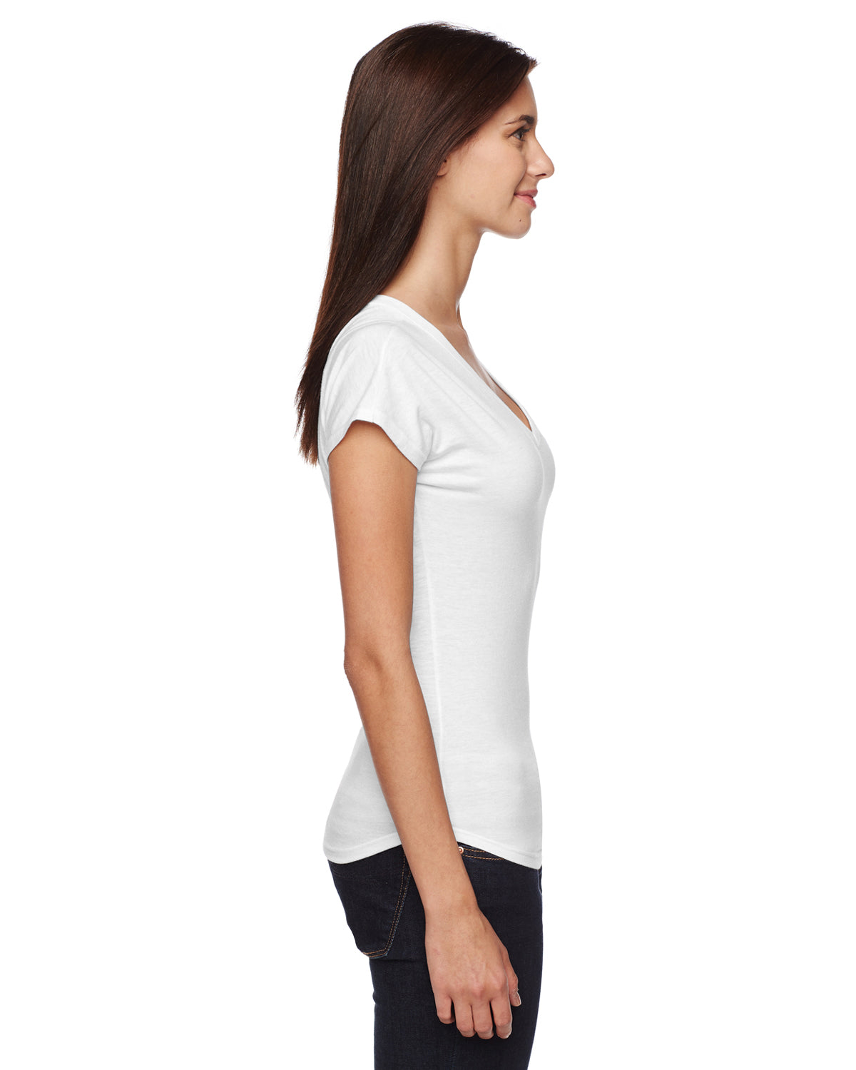 Women's Triblend V-Neck T-Shirt - White