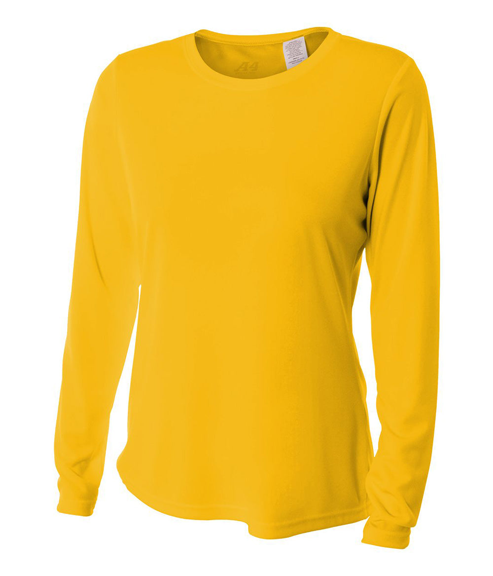 Women's Long Sleeve Cooling Performance Crew Shirt - Gold