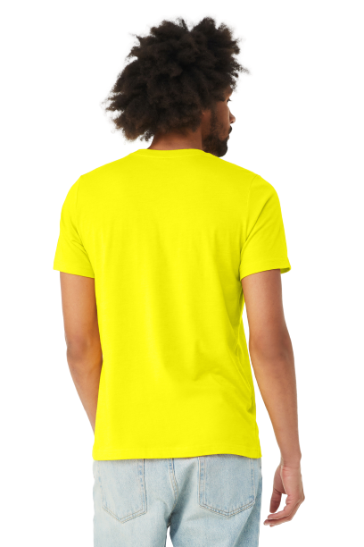 Unisex Heather CVC T-Shirt - Neon Yellow