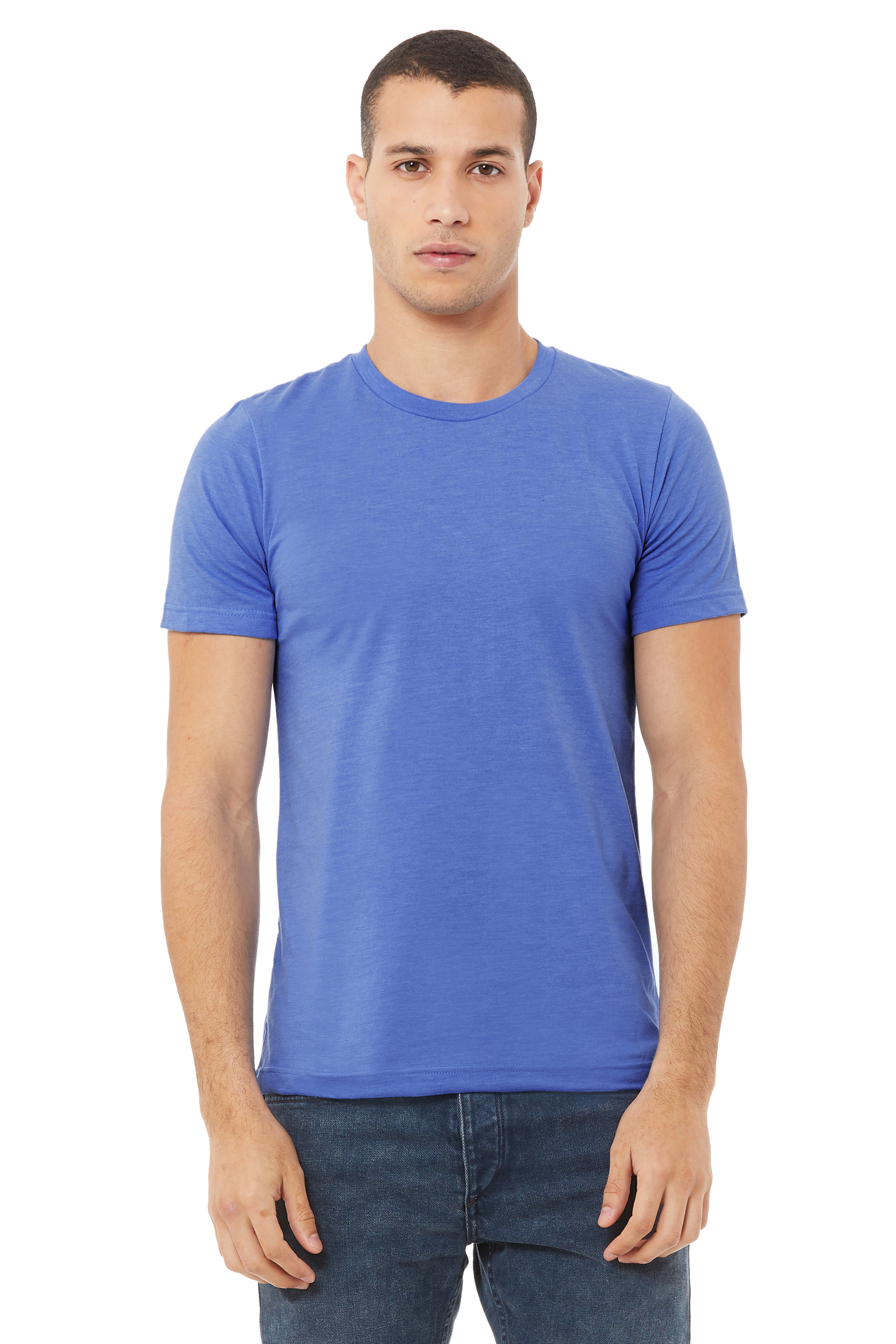 Unisex Heather CVC T-Shirt - Heather Columbia Blue