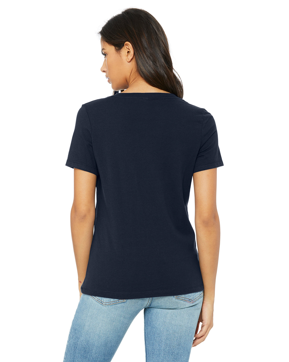 Women's Relaxed Jersey V-Neck T-Shirt - Navy