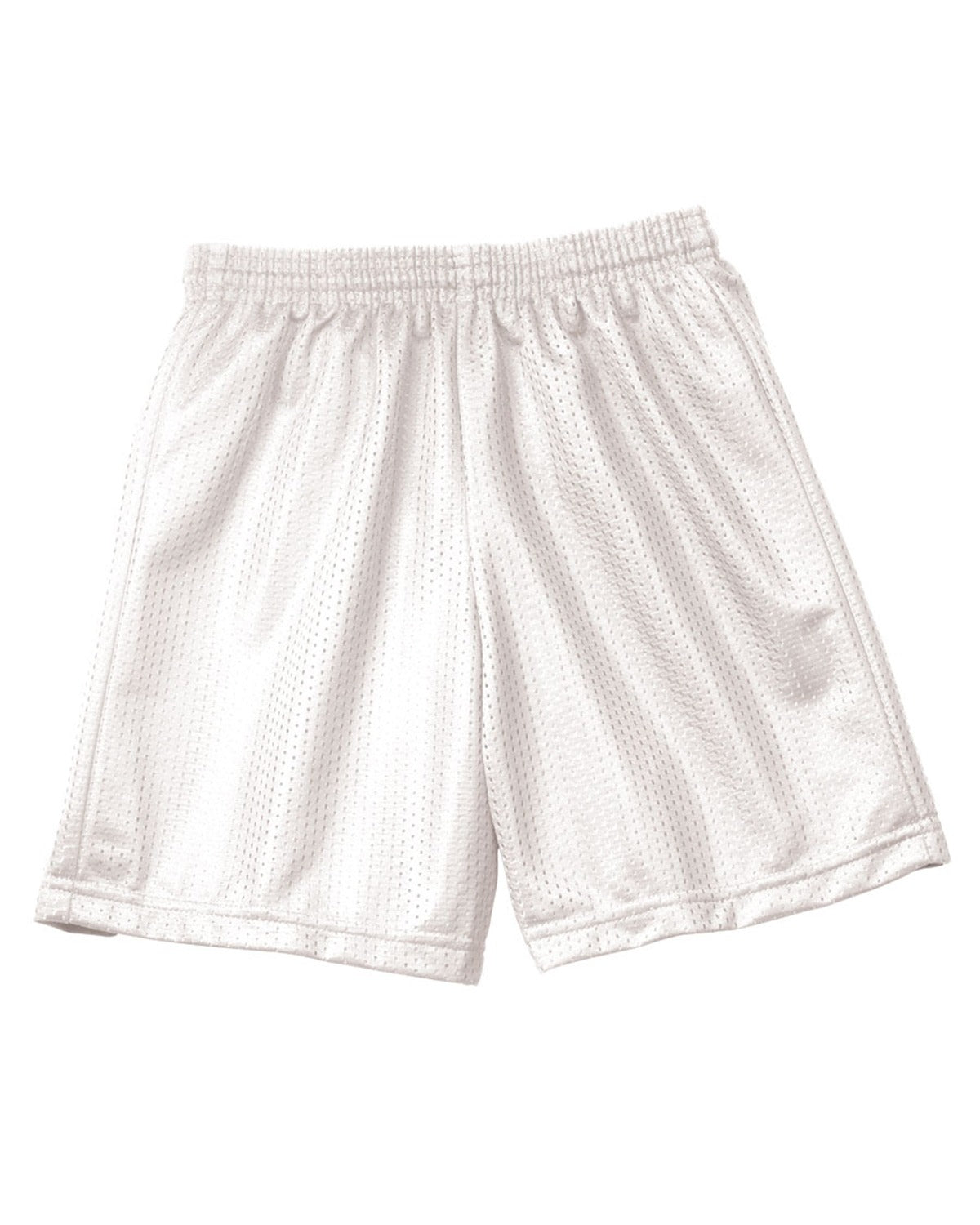 Youth Six Inch Inseam Mesh Short - White