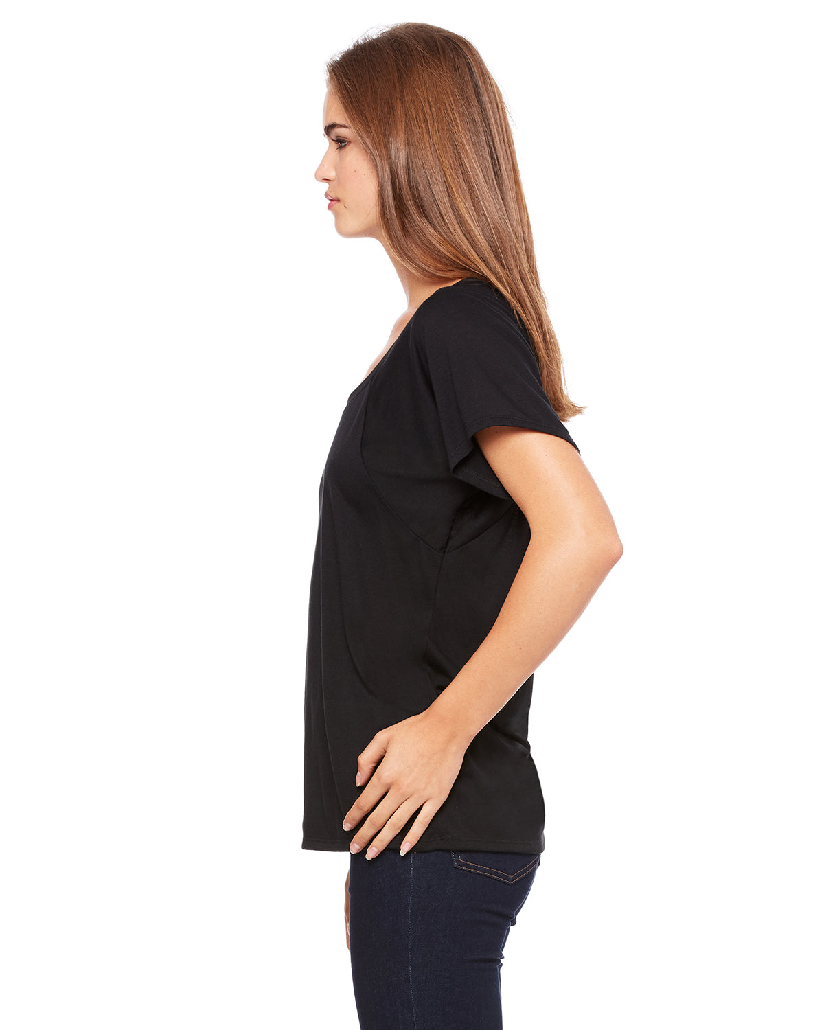 Women's Flowy Raglan T-Shirt - Black