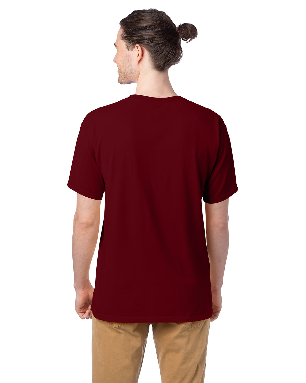 100% Ringspun Cotton Garment-Dyed T-Shirt - GARNET