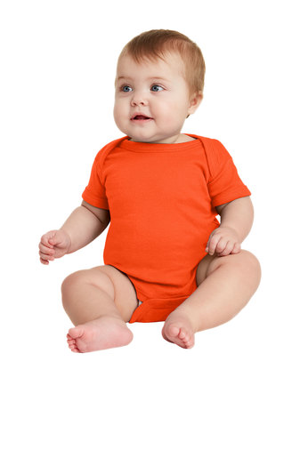 Infant Baby Rib Bodysuit - Orange