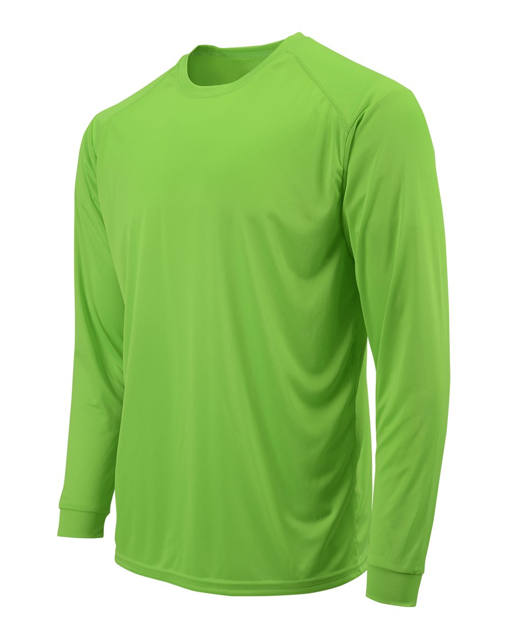 Unisex Long Sleeve Performance Tee - Neon Lime