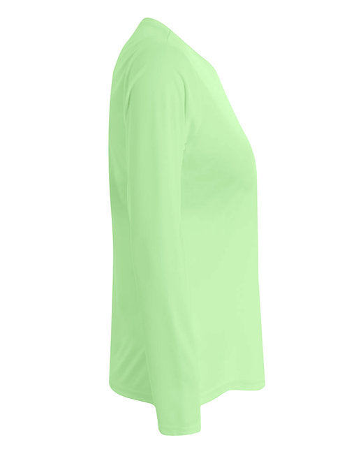Women's Long Sleeve Cooling Performance Crew Shirt - LIGHT LIME