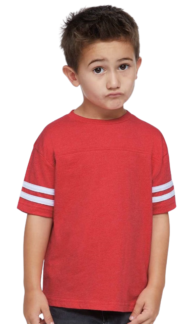 Toddler Football T-Shirt - Vintage Red / Blend White