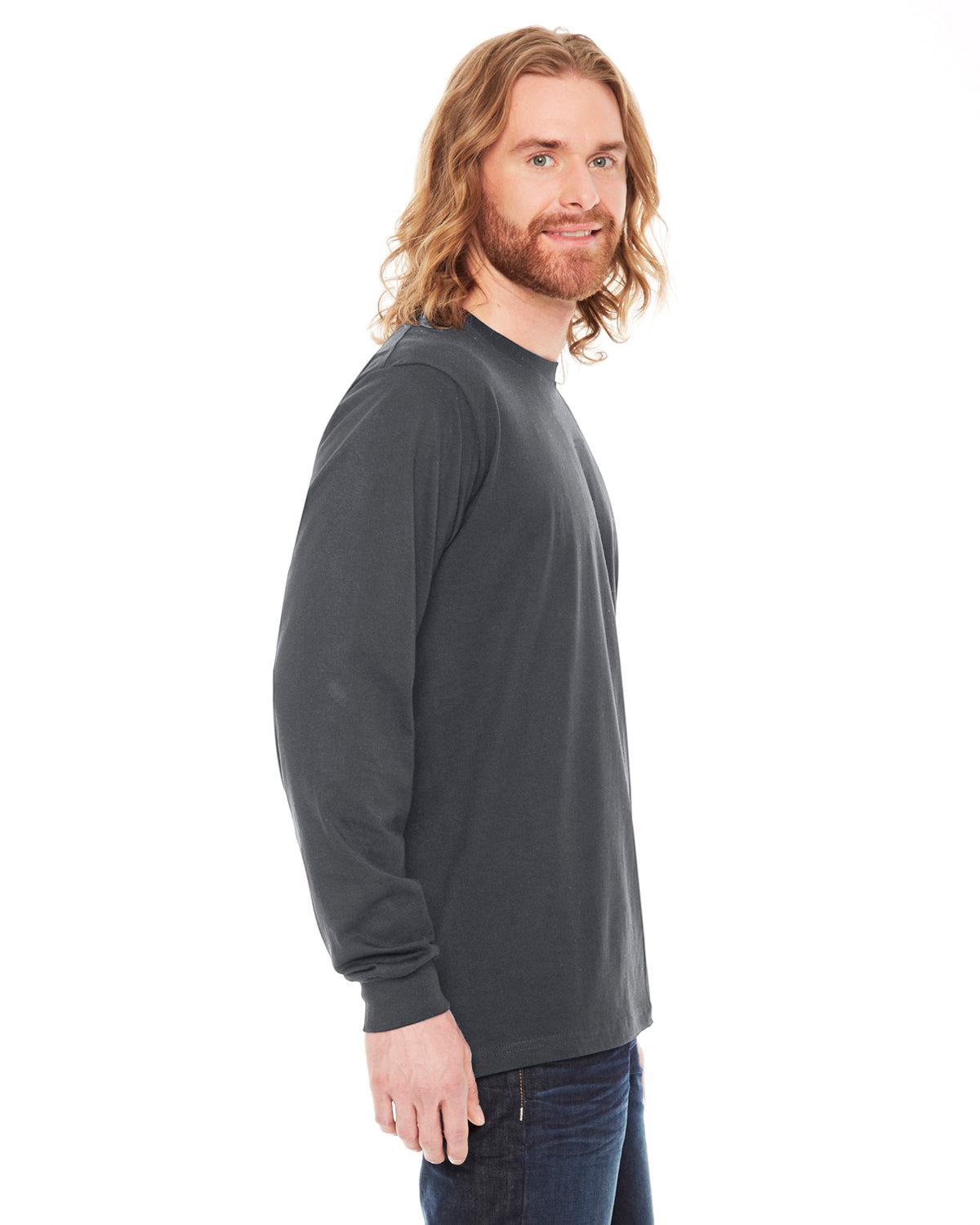 Unisex Fine Jersey Long-Sleeve T-Shirt - Asphalt