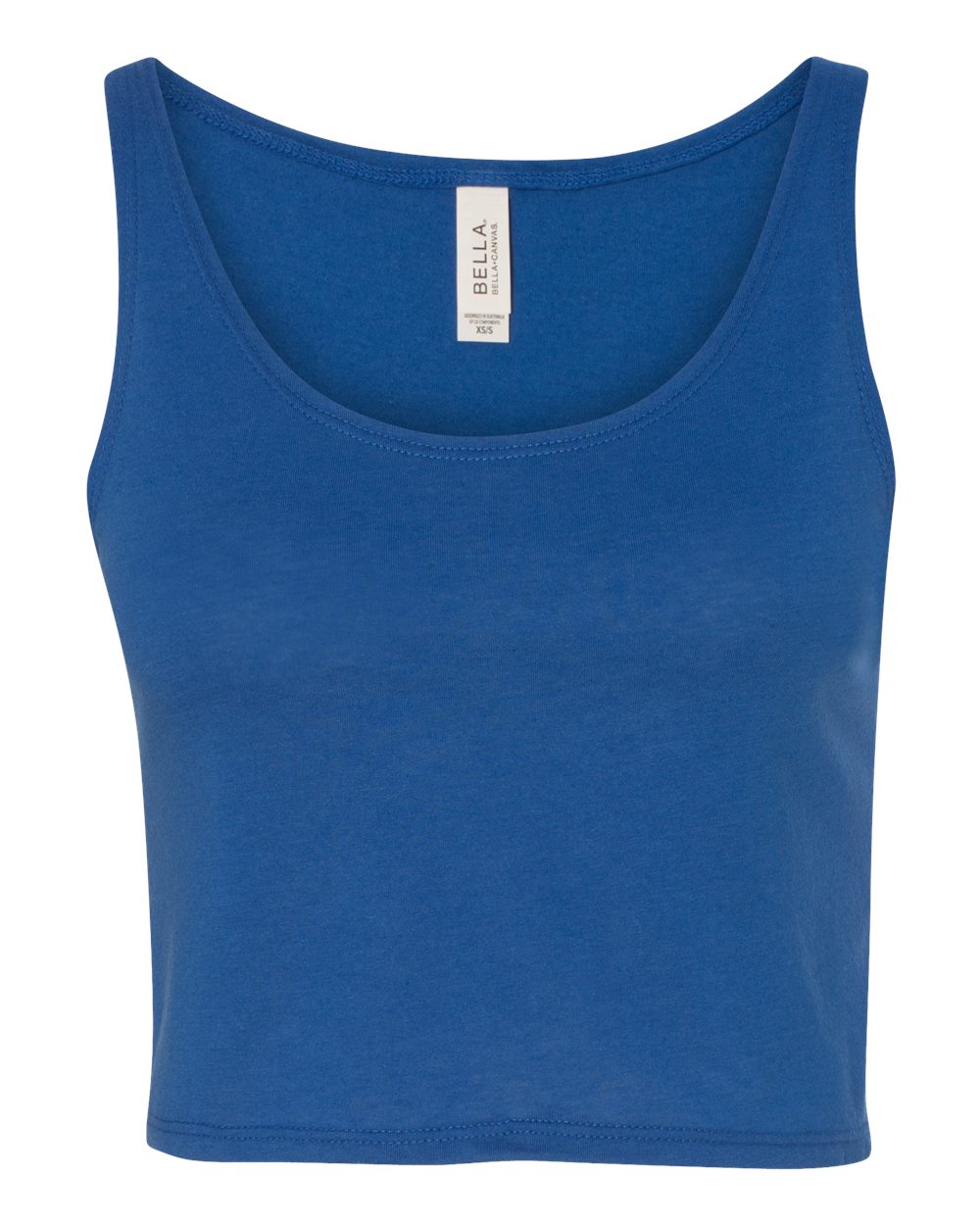 Women's Poly-Cotton Crop Tank - True Royal
