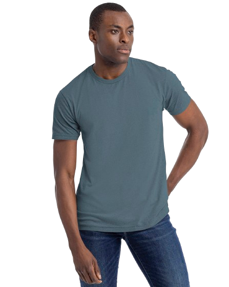 Unisex CVC Crewneck T-Shirt - Hthr Slate Blue