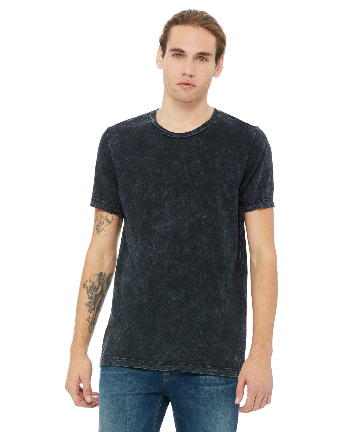 Unisex Poly-Cotton Short-Sleeve T-Shirt - Black Mineral Wash