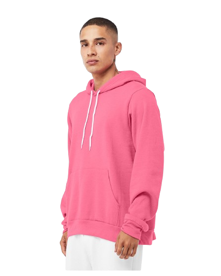 Unisex Sponge Fleece Pullover Hoodie - Heather Charity Pink